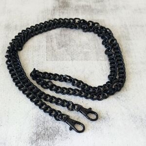 Clip On Replacement Black Link Chain Metal Crossbody Strap 50" long